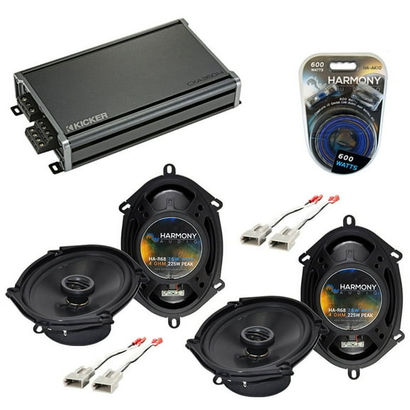 Fits Ford Econoline Full Size Van 92-96 Speaker Upgrade Harmony (2)R68 & CXA3604