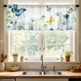 thumbnail image 5 of Wildflower Butterfly Vertical Watercolor Kitchen Curtain,Short Panel Window Valance for Sink,Breakfast Nook,Home Decor, 5 of 5
