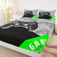 thumbnail image 3 of Manfei Boys Gaming Lover Queen Sheet Sets, Cartoon Game Console Flat Sheet, Modern Gamepad Print Queen Fitted Sheet, Breathable Home Decor, 4pcs, 3 of 7