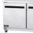 thumbnail image 4 of Arctic Air AUC60R 60-Inch Two-Door Undercounter Worktop Refrigerator, Stainless Steel, 3/8-HP, 15.5 Cubic Feet, 115v, 4 of 4