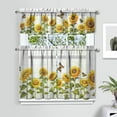 thumbnail image 2 of Sunflower Kitchen Curtains,Sunflower Kitchen Curtains Sets for Windows,Farmhouse Kitchen Curtain Sink Window Valance 3 Piece Set,Summer Floral Kitchen Decor for Living Room 54x36 Inches, 2 of 6