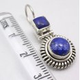thumbnail image 3 of SilverStarJewel 925 Silver Lapis Lazuli Earrings 1.2" Modern Handmade Jewelery, 3 of 3