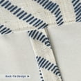 thumbnail image 2 of DriftAway Farmhouse Double Layer Linen Blackout Tie Up Curtains Thermal Insulated Striped Fully Lined Balloon Roman Shade Bathroom Window Adjustable Rod Pocket 39 Inch by 55 Inch Briony Navy, 2 of 8