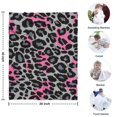 thumbnail image 4 of Gray and Pink Of Leopard Print Blanket,Comfortable Soft Flannel Throw Blanket,All Season,Warm Lightweight Blankets for Sofa Bed Couch Living Room Chair,30"x40", 4 of 4