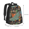 thumbnail image 3 of Daiia Rich Fish Backpack for Men and Women -Durable Backpack Large Capacity, Water-Resistant Bag with Adjustable Straps and Laptop Compartment, 3 of 9
