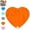 Orange, variant on Bisitoy Slow Feeder Dog Bowls, Heart Shape Silicone Suction Lick Mat for Pet Slow Eating