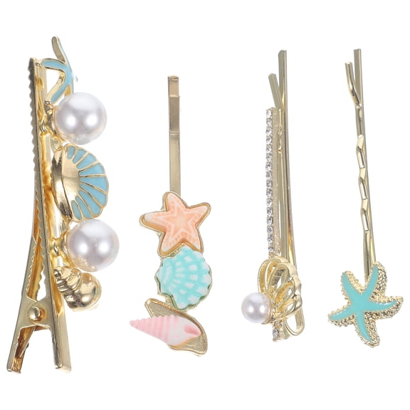 WRISTBIQUE Hair Clips Assorted Color 4Pcs 6.4x0.5In