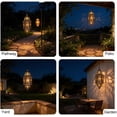 thumbnail image 5 of Moroccan Solar Hanging Lantern, Outdoor Metal Decorative Light with Cutout Floral Pattern, Waterproof LED Lantern for Patio, Garden, Yard, 5 of 5