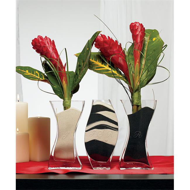 Darice VL5868 Sand Unity Heart Vase with Three Vases 4-Piece