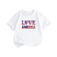 thumbnail image 2 of Nrmvnmi Unisex Infant Baby 4th of July T-shirt Short Sleeve Round Neck Boys Girls Casual Summer Shirt Top For 1-11 Years, 2 of 5