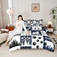 thumbnail image 4 of Feelyou Rustic Farmhouse Twin Comforter Sets, Deer Bear Wildlife Bedding Set, 2 Pieces, 4 of 8