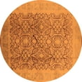 thumbnail image 1 of Ahgly Company Indoor Round Oriental Orange Traditional Area Rugs, 8' Round, 1 of 4
