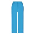 thumbnail image 4 of WQQZJJ Women's Fashion Capri Pants, Solid Color Button Zipper Casual Wide Leg Pants, Loose With Pockets Versatile Pants, 4 of 5