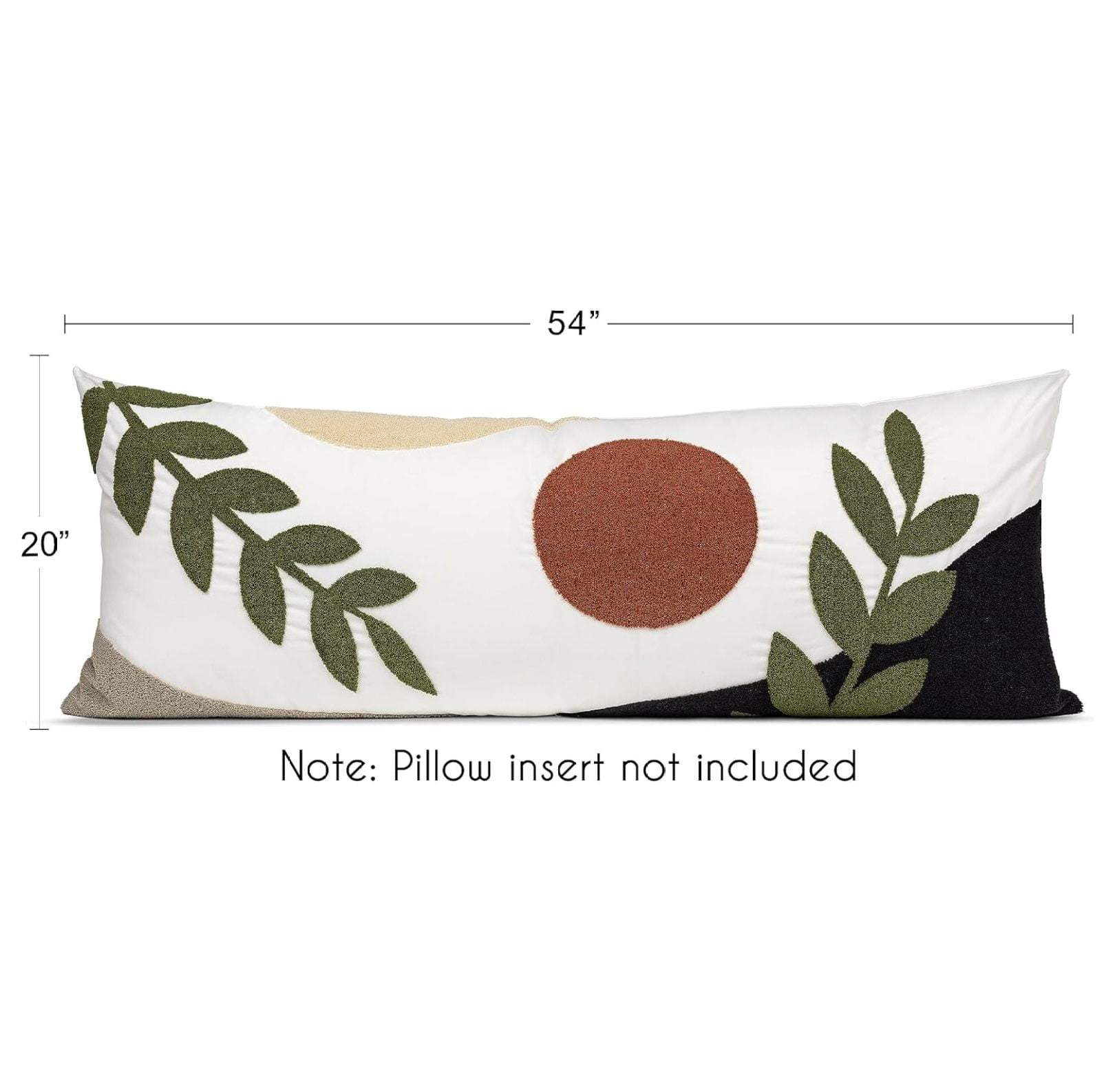 Boho Shabby Chic Desert Boy Girl Neutral Unisex Body Pillow Cover Case Decorative Accent Long Couch Kids Bed Pregnancy Pillowcase 54x20 Green Orange Bohemian Celestial