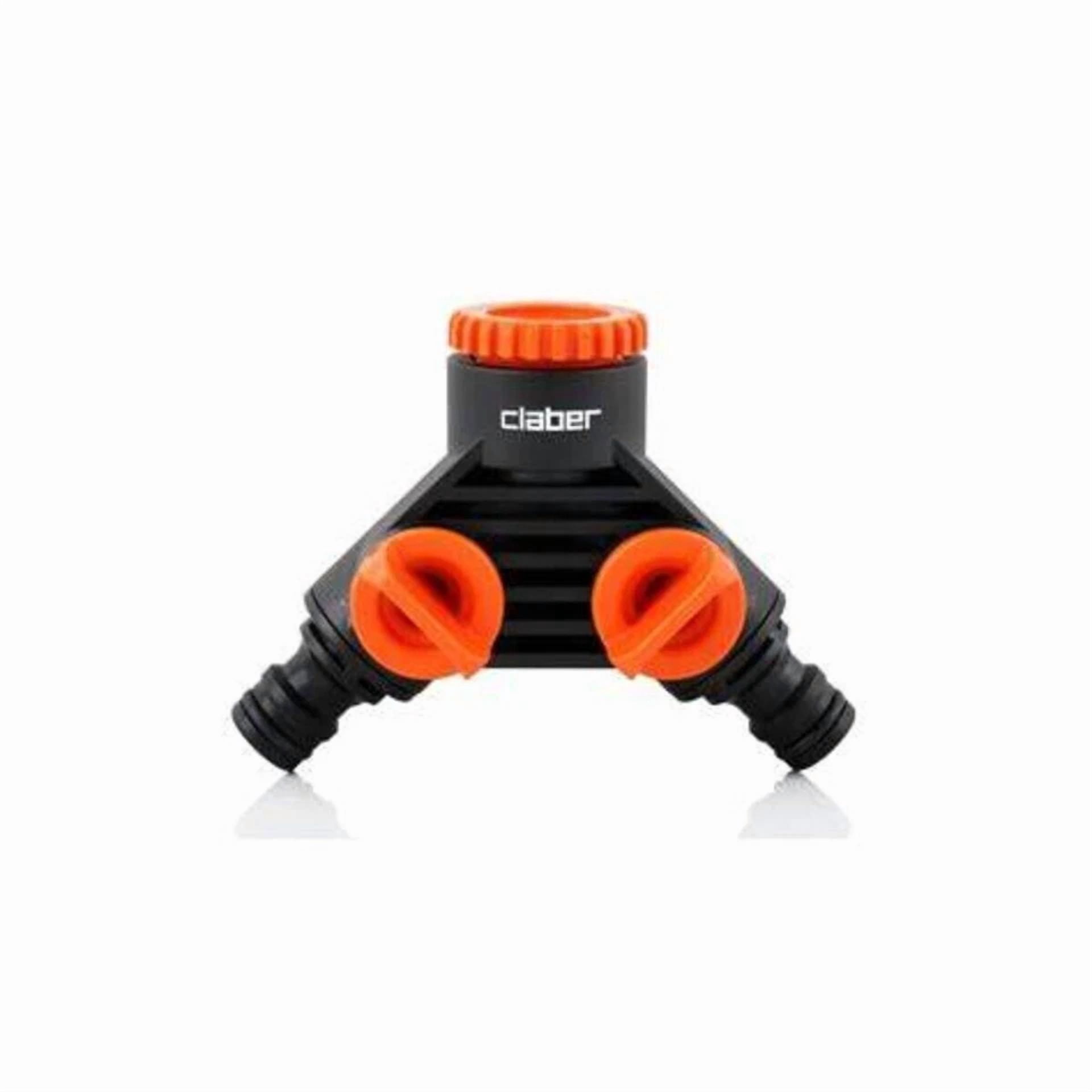 PURELY- Claber 8599 Quick Connect Garden Hose Connector 2 Way, 3/4" Y Hose Adapter