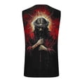 thumbnail image 5 of BRGZLK Mens Sleeveless T-Shirt Round Neck Cross Element Print Loose Casual Muscle Tank Tops Slim Fit Comfy Gym Workout Streetwear Tank, 5 of 5