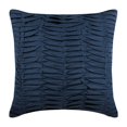 thumbnail image 1 of Fundas de almohada azules de 30 x 30 cm (12 x 12 pulgadas), con pliegues retorcidos de The HomeCentric, de color liso, modernas, con pliegues azules., 1 of 5