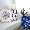 thumbnail image 4 of Fyrome 4pcs Christmas Cushion Covers,Decorative Cushion Covers 45cmx45cm, Square Throw Pillow Case, Snow Pillow Cover with Invisible Zipper for Soft Home Bedroom Outdoor, 4 of 6