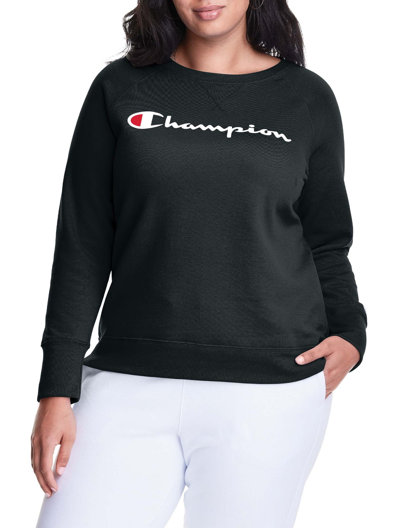 Champion Women's Plus Powerblend Graphic Crewneck Sweatshirt -