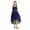 A Navy Blue, variant on iiniim Kids Girl's Sequins Junior Bridesmaid Dress Ruched Hi Lo Flower Girl Dress Princess Pageant Party Ball Gown