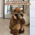 thumbnail image 7 of Unisex Capybar-a Costume Warm Flannel Cute Animal One-piece Pajamas Halloween Christmas Sleepwear Jumpsuit Pajamas X6N0, 7 of 7