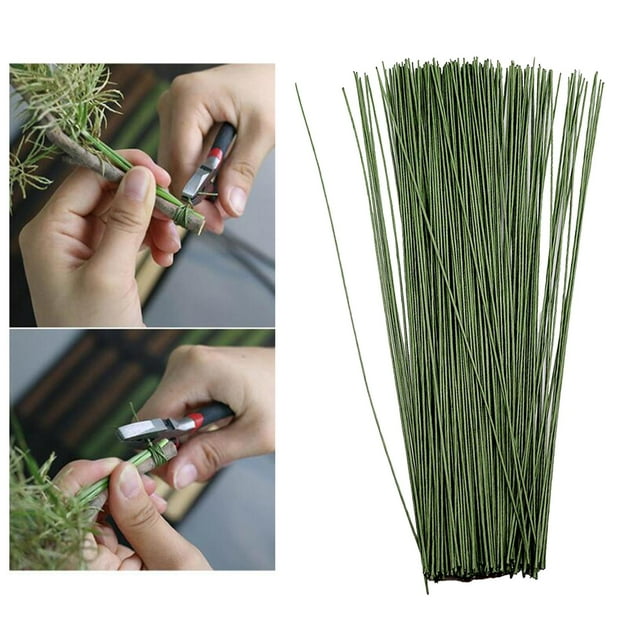 Alambre Floral Baoblaze 100 Piezas 9.4 Pulgadas Verde