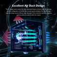thumbnail image 5 of Mloong Gaming PC Desktops AMD Ryzen5 5500, Radeon RX 6500XT 4GB, 1TB SSD, 16GB RAM, 650W, Win11, WiFi, Black, 5 of 8