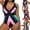 01#Multicolor, variant on One-Piece Ruffled Strap Backless Swimsuit,Women's Beach Bathing Suit