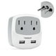 thumbnail image 1 of Adaptador de corriente TESSAN de EE. UU. a Brasil tipo N con 2 salidas, 2 USB, 1 of 6