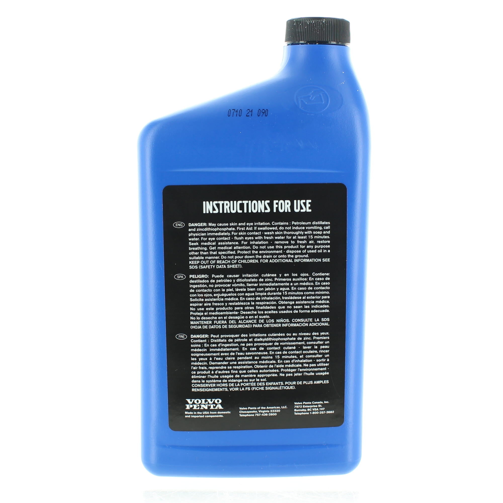 Volvo Penta New OEM 1qt Full Synthetic GL-5 Transmission Oil, 75W-90, 1141679