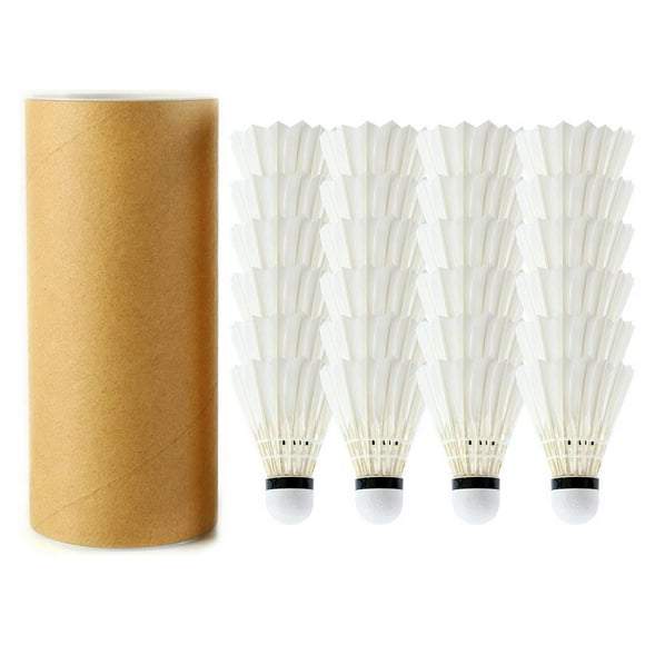 ChampionGlide Volants de Badminton à Plumes à Grande Vitesse pour Oiseaux pour l'Entraînement Professionnel et le Jeu Extérieur, Ballons de Compétition en Plumes d'Oie Durables, Lot de 12