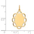 thumbnail image 2 of 14K Yellow Gold Plain .013 Gauge Engravable Flower Disc Charm, 2 of 2