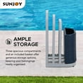 thumbnail image 3 of SUNJOY Aluminum Pool Float Storage Rack, 16-Inch Outdoor Wicker Poolside Float Organizer, Pool Float Caddy for Cushions, Floaties, Noodles, Pool Toys, Navy, 3 of 8