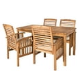 thumbnail image 4 of Manor Park 5-Piece Solid Wood Outdoor Patio Dining Set, Brown, 4 of 5