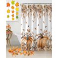 thumbnail image 5 of Thanksgiving Pumpkin Shower Curtains for Bathroom, Fall Watercolor Rose Waterproof Fabric Shower Curtain for Bathroom Bathtub Decoration, Machine Washable, 36"x72", 5 of 9
