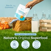 WONDERCOW Colostrum Gummies for Gut Health, Immune Support, Muscle Recovery & Wellness | Natural IgG Whole Bovine Colostrum Supplement, 1,000mg per Serving (90 Gummies (30 Servings), Vanilla Cream)