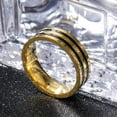 thumbnail image 4 of 6mm Black Gold Plating Band Man Women's Stainless Steel Ring Size 6-12, 4 of 7