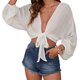 thumbnail image 1 of WILLBEST Traje de Baño Mujer Dos Piezas Traje de Baño de Manga Larga con Lazo Frontal para Mujer, Blusa Envolvente Tipo Kimono, 1 of 4