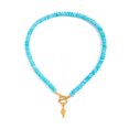thumbnail image 5 of NICKSUN Dopamine Color Disc Beaded Choker with Gold Fish Pendant, Ocean Style OT Toggle Clasp Necklace, 5 of 10