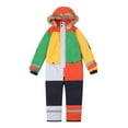 thumbnail image 6 of Jinhomg Waterproof Snowsuit for Boys Girls Winter Warm Outdoor One Piece Ski Suits Snowboard Bibs Jumpsuits Toddler Kids Fleece Lined Snow Suit Fall Saving Multicolor 130, 6 of 10