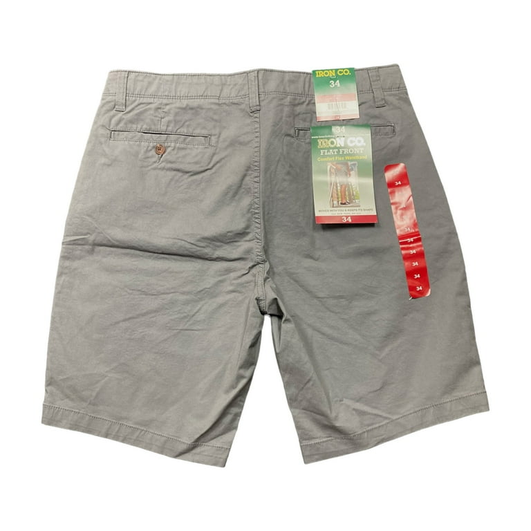 Iron CO. Men's Stretchy Flat Front Comfort Flex Waistband 10