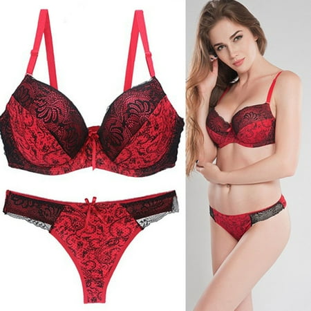 

Ykohkofe Fashion Female Sexy Lace Printed Coloured Bra Elastic Underwear