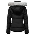 thumbnail image 2 of KVE Women's Hooded Warm Winter Coat Quilted Thicken Puffer Jacket with Removable Hood Black Small, 2 of 9