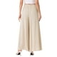 thumbnail image 3 of Pantalones Palazzo Largos de Pierna Ancha de Cintura Alta con Abertura Chic para Mujeres S Color Albaricoque, 3 of 6