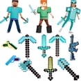 thumbnail image 2 of Juego de minecraft con diseño de Diamante Azul, espada My world, juguete de espuma EVA suave, steve Sword ax, juguetes encantadores para niños, regalo de cosplay, 2 of 5