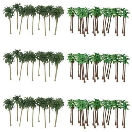 

120 Pcs Coconut Palm Trees/Scenery Plastic Artificial Layout Rainforest