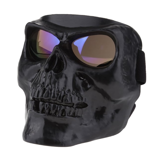 Casco de motocicleta Baoblaze de cara completa marco flexible Lente azul