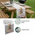 thumbnail image 5 of Bunny Easter Table Runner - 70 Inch Long, Kitchen Dining Table Runner Dresser Scarves, Spring Floral Rabbits Eggs Farmhouse Farmhouse Decor for Coffee Tables Wedding Party Banquet, 5 of 8