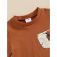 thumbnail image 4 of Toddler Boys Western Outfits, Summer Short Sleeve T-Shirt and Elastic Cow Print Shorts for 2 Piece Vacation Set, 4 of 8