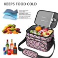 thumbnail image 5 of Lunch Box Pioneer Flower Floral Print Pattern Insulated Lunch Bag for Women Men,Medium Leakproof Lunchbox Cooler Bag Adjustable Strap,10 X 6.7 X 8 Inches, 5 of 6
